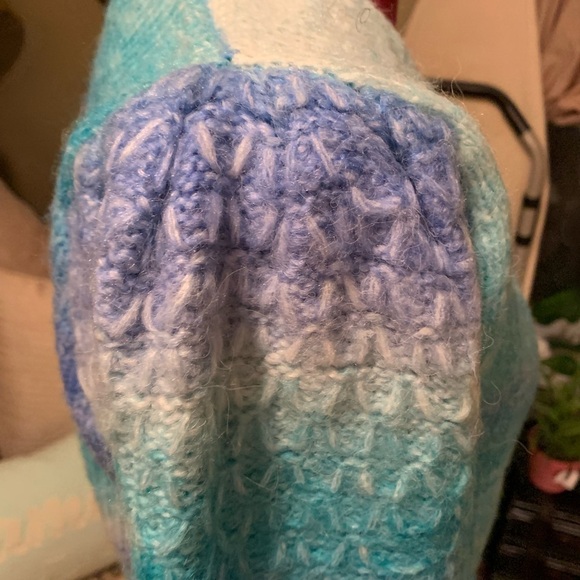 NWOT Shein Multi Colored Ombré Cropped button front sweater - Picture 4 of 12